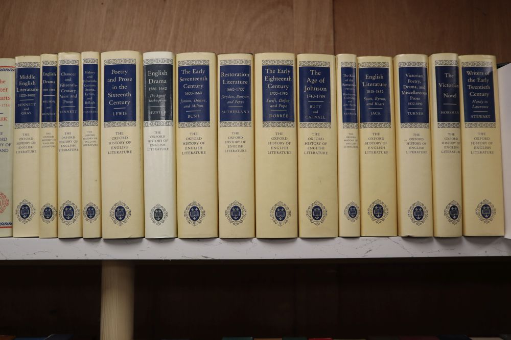 The Oxford History of England, 17 vols, 8vo, with djs and The Oxford History of English Literature, 15 vols, 8vo, with djs (32)